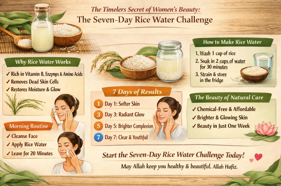 The Seven-Day Rice Water Challenge – The Timeless Secret of Women’s Beauty
