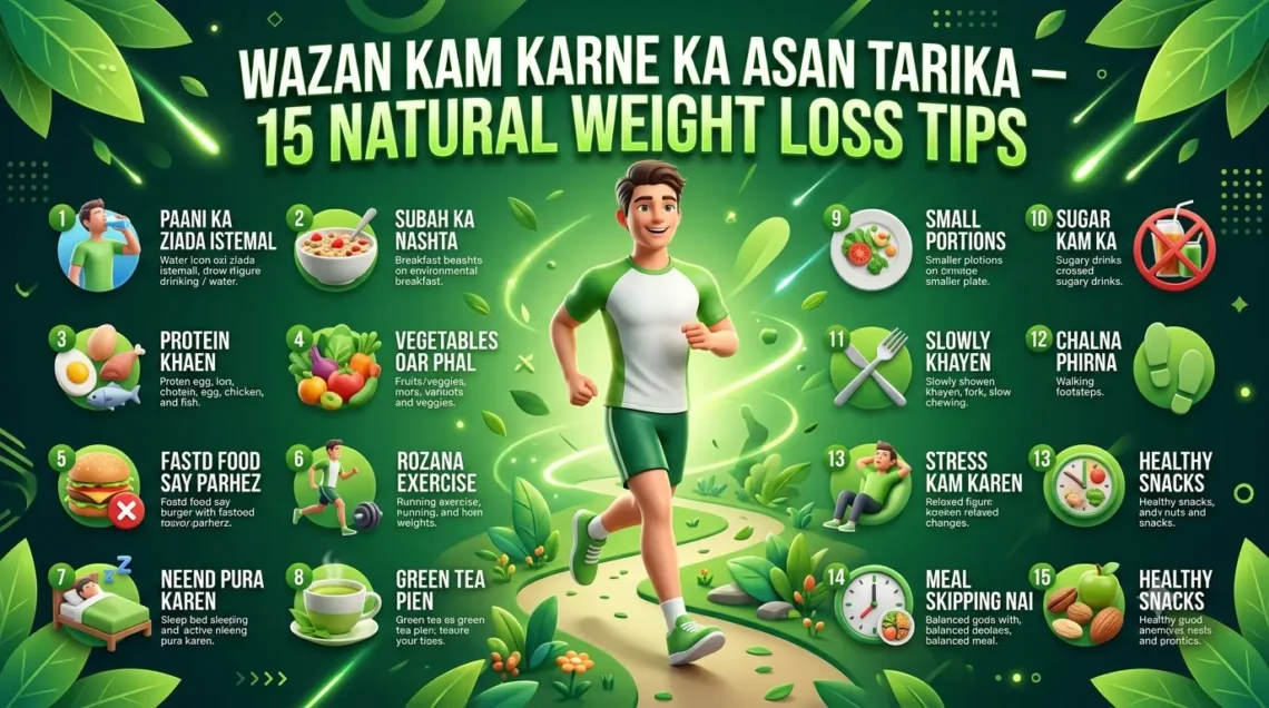 Wazan Kam Karne Ka Asan Tarika – 15 Natural Weight Loss Tips