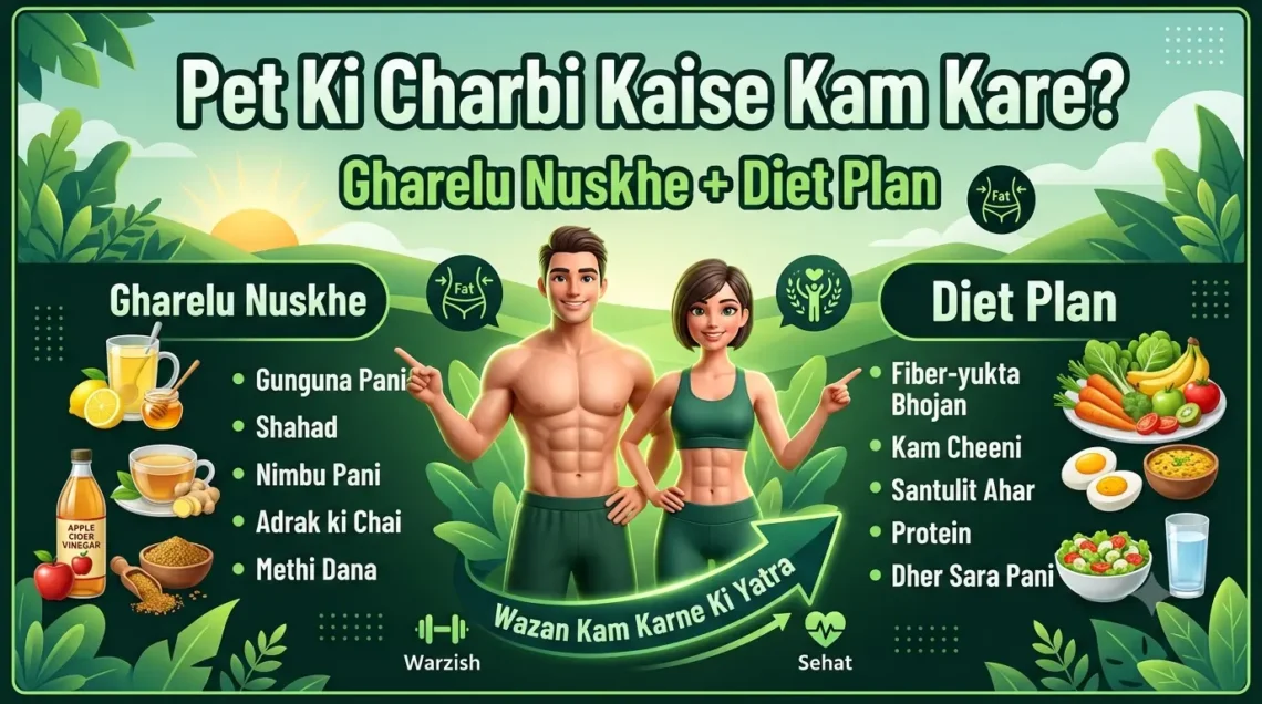 Belly Fat Kaise Kam Kare Gharelu Nuskhe + Diet Plan
